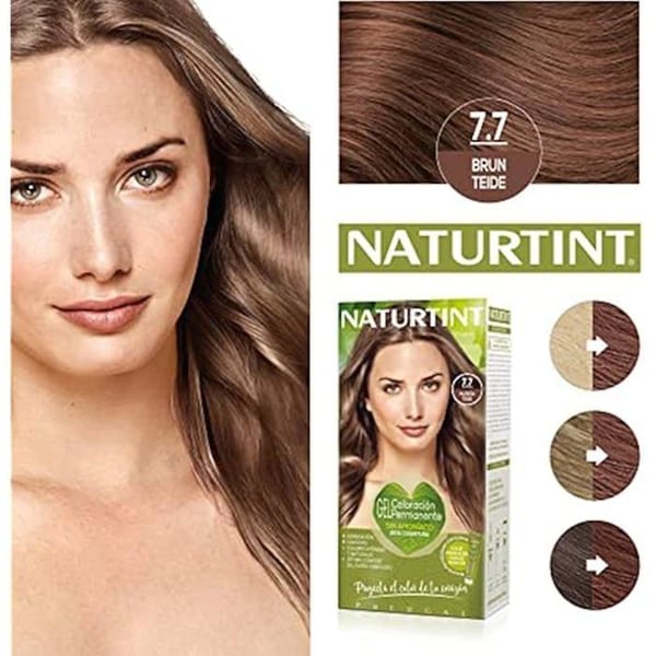Naturtint 7.7 cHÂTAIN TEIDE | Permanent färgning | 100% Täckning av Grått Hår | Naturlig och Långvarig Färg