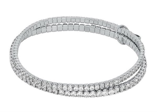 Armband - Michael Kors - MKJ8359CZ040 - Dubbel design - Kubisk zirkon - Silverfärgad