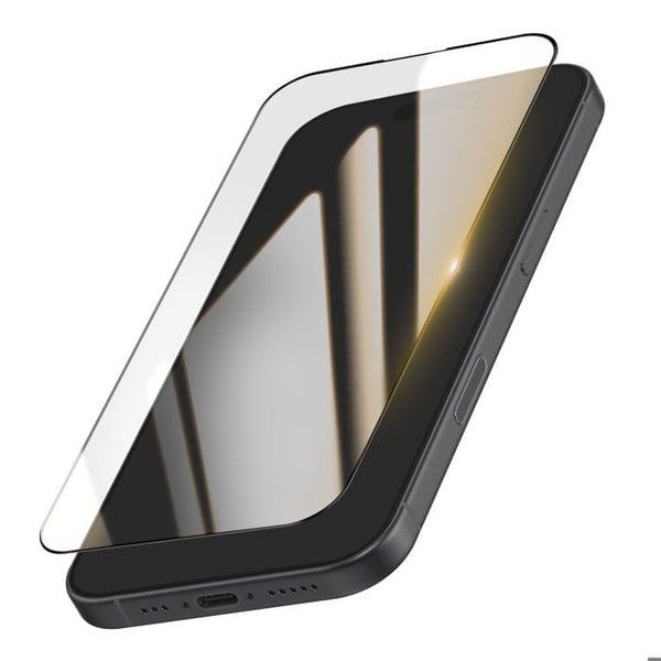 Härdat Glas för iPhone 17 Flerlager Stöttålig med Transparent Svart Applicator