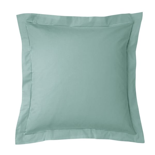 Kuddfodral i kammad percale av bomull "Julian" alla mått 100% Bomull - Julian Céladon - Kuddfodral 65 x 65 cm finish