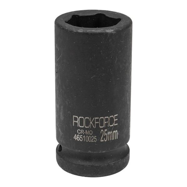 Djup slagnyckel - Rockforce - 25 mm - 3/4" - 6-kantig - Solid och robust - 0,42 kg