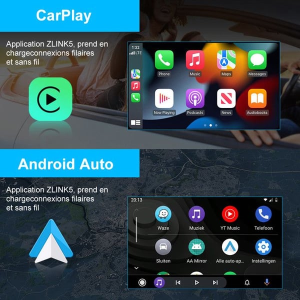AWESAFE Autoradio Android 13 2Go+32Go til Opel Corsa Astra Vivaro Zafira 7'' Touchskærm Carplay Android Auto RDS GPS WiFi