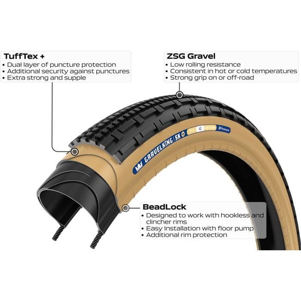 Panaracer Gravelking SK 700 × 45 svart