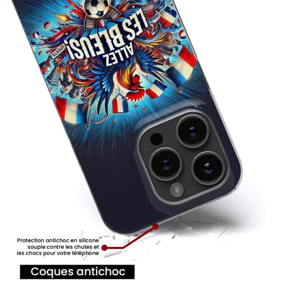 1001Coques - Silikonfodral kompatibelt med Apple iPhone 11 - Motiv allez les bleus - Originaldesign tryckt i Frankrike