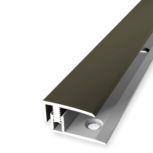 PROVISTON Anpassningsprofil Laminatfinish l 21 mm Kompensation av H 7 - 12 mm L 2700 mm Aluminiumprofil Brons