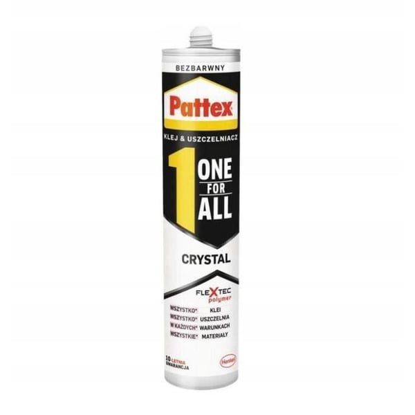 Universell tätningsmassa - Pattex - One For All Crystal - transparent - vattentät inomhus utomhus