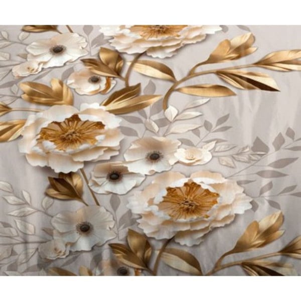 Sängkläder 3P "Louna" 240 x 220 cm Guld Igami 100% Bomull