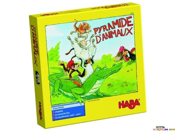 HABA - Eläinpyramidi - Puinen pinottava ja tasapainopeli - 4 vuotta ja yli, 305521