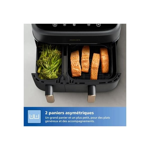 Philips Serie 3000 Luftfritös med dubbel korg vit (NA353/10)