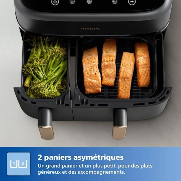 Philips Serie 3000 Luftfritös med dubbel korg vit (NA353/10)