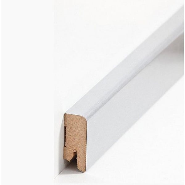 PROVISTON MDF-sockel 16 x 40 x 2500 mm silver att limma, skruva &amp; spikbelagd MDF-kärna 12,5 meter | 5 stycken