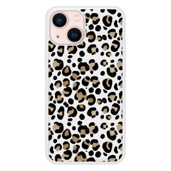 Förtjockad silikonfodral med tryck kompatibel med Apple iPhone 13 Mini Leopard