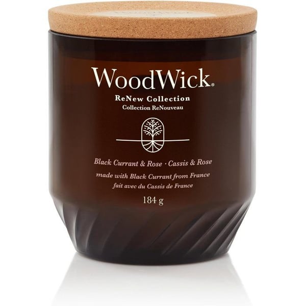 Doftljus - WOODWICK - Renew Cassis - Sojavax - Träveke - 55h brinntid