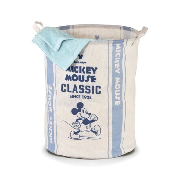 Mickey Mouse-leksak och tvättkorg