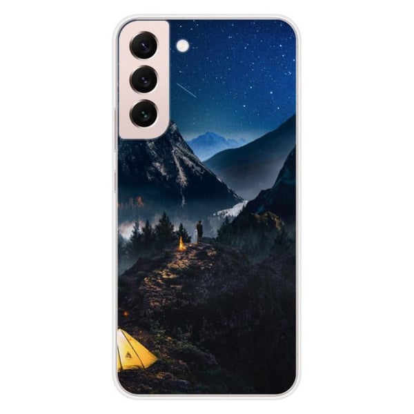 Siliconcase - Kompatibel med Samsung Galaxy S22 Plus - design med ensam bergslandskap