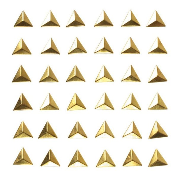 MégaCréa DIY - Klisterstrass Triangel Guld 1cm 36 stycken