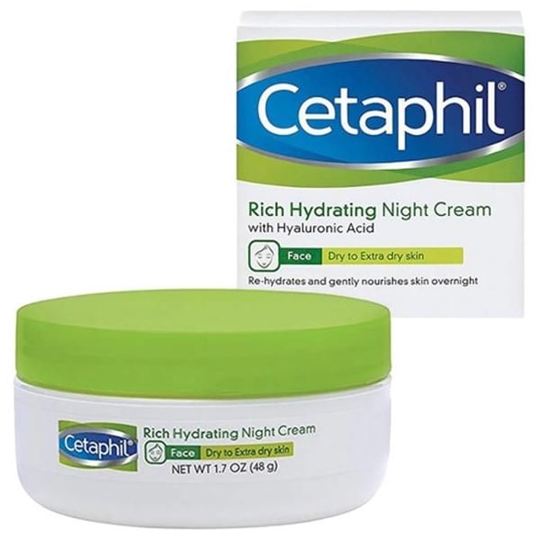 Fuktgivande kräm - CETAPHIL - Rik nattkräm - 48G - Hyaluronsyra - Icke-fet