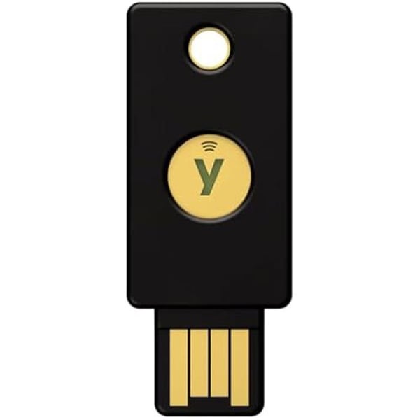 Säkerhetsnyckel - YUBICO - YubiKey NFC - Svart färg - USB-gränssnitt - NFC-kompatibel
