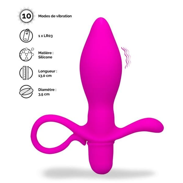 Analplugg design och kraftfull - Rosa