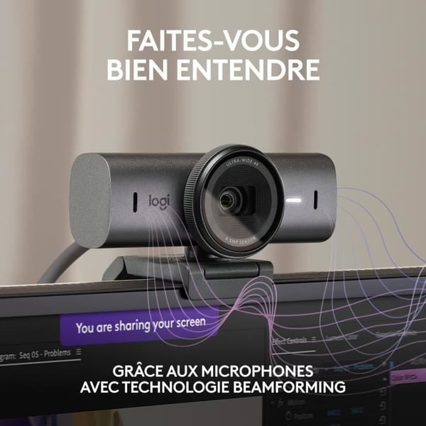 Webbkamera - Trådad - Logitech - MX Brio - Grafit