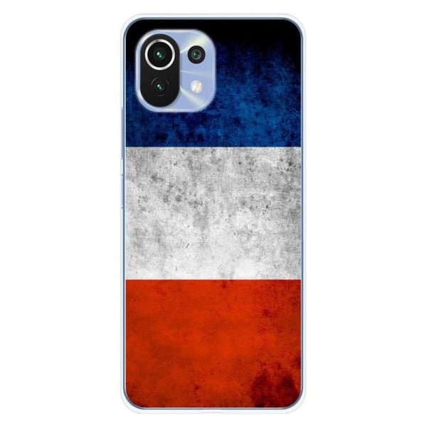 1001Coques - Silikonfodral kompatibelt med Xiaomi Mi 11 - Mönster franska flaggan - Originaldesign tryckt i Frankrike