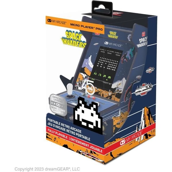 Retrogaming-konsol - Taito - Micro Player PRO Space Invaders - 7 cm høj opløsning skærm - Arcade
