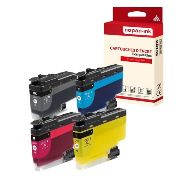 Tonerpatron för BROTHER LC427 LC427XL Kompatibel Flerfärgad x 4 - NOPAN-INK med HL J6010DW, MFC J5955DW, MFC J6955DW, MFC J6957D