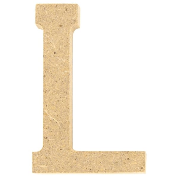 MégaCréa DIY - Bokstav i MDF trä 5 x 1,2 cm Alfabet bokstav L