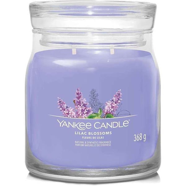 YANKEE CANDLE KANDLAR MEDIUM SIGNATUR LILAC BLOSSOMS