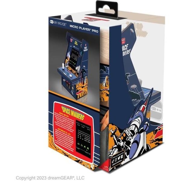 Retrogaming-konsol - Taito - Micro Player PRO Space Invaders - 7 cm høj opløsning skærm - Arcade
