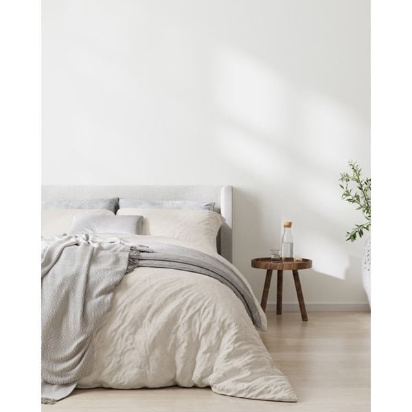Sängkläder "Drift" av 100% tvättad bomull 57 trådar/cm² i alla dimensioner - Ecru - Sängkläder 240 x 220 cm + 2 Örngott