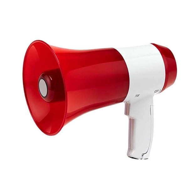 Megafon 35W Bluetooth och USB med inspelnings- och uppspelningsfunktion Röd / Vit