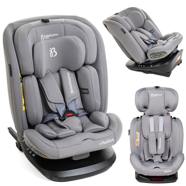 BEBELISSIMO - Bilbarnstol Isofix - svängbar 360 ° - 40-150 cm - (0-36 kg) - Hellios - grå - R129 i-size