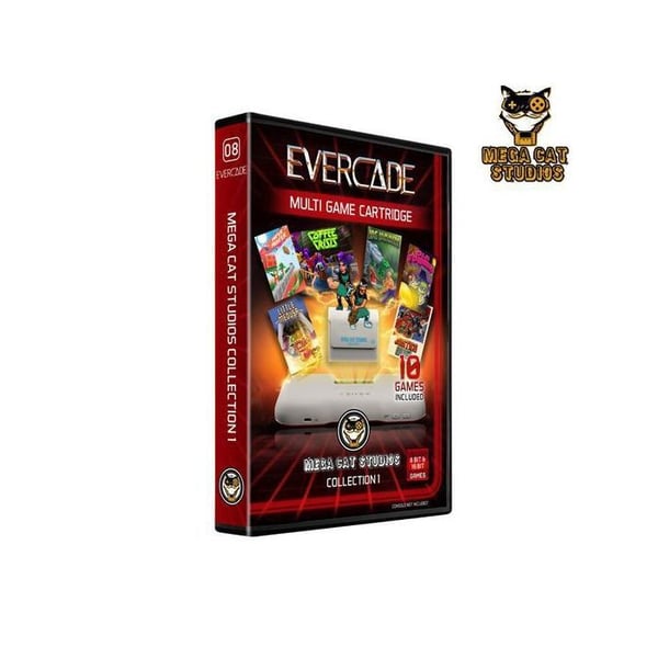 Konsol för vardagsrum - ENDAST FÖR SPEL - Evercade - Megacat Cart 1 - Retrogaming - 10 spel inkluderade