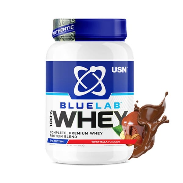 Vassleprotein - USN - Blue lab 100% vassle (908g) - Smak av Choklad Hasselnöt