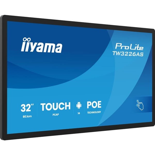 Touchskärm - iiyama - TW3226AS-B3P - LED - Wi-Fi - Full HD - Android 14