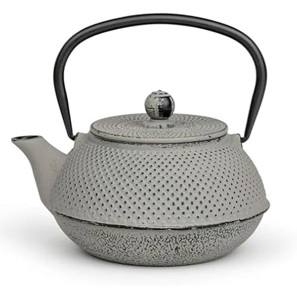 Teapot - BREDEMEIJER - Asia - Grå emaljerad gjutjärn - 0,8 l - Filter i rostfritt stål