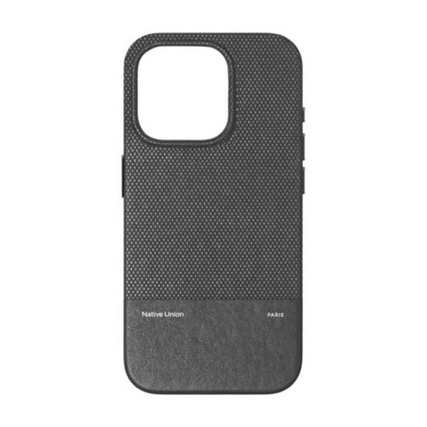 Beskyttelsesskal - NATIVE UNION - iPhone 16 Pro - Sort - Stødabsorberende - Genanvendt Mikrofiber