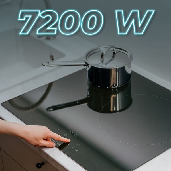 Cecotec Induktionsplatta 3 brännare Bolero Squad I 3200 Maximal effekt 7200 W med 9 effektlägen, Booster-funktion