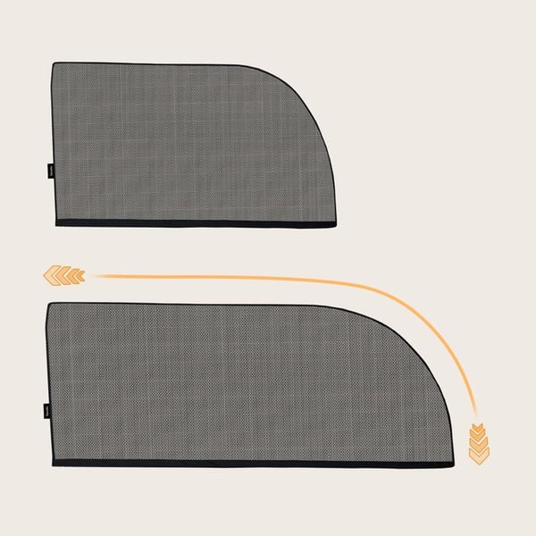 2 x Bilsolskydd 65x100 cm LIONELO Sunblocker - Täcker 100% av fönstret - Universell - UV-skydd