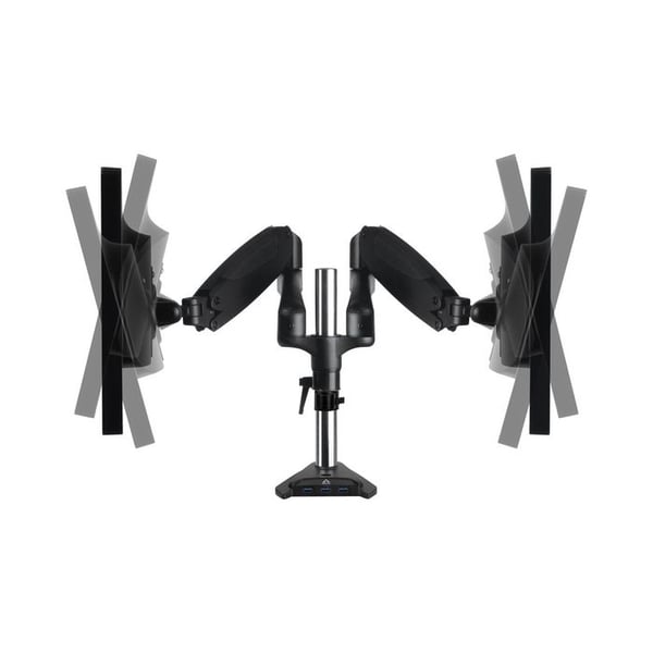 Skärmstöd - ARCTIC - Z2-3D Gen 3 - Svart - Kapacitet 8 kg - Lutning -90° till 90°