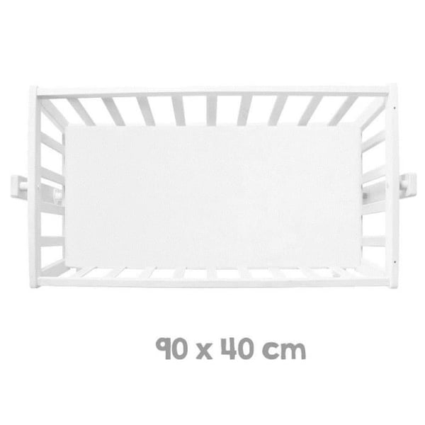 Hel Vagga ROBA - Adam och Uggla - Vit - 40 x 90 cm - Låsningsfunktion