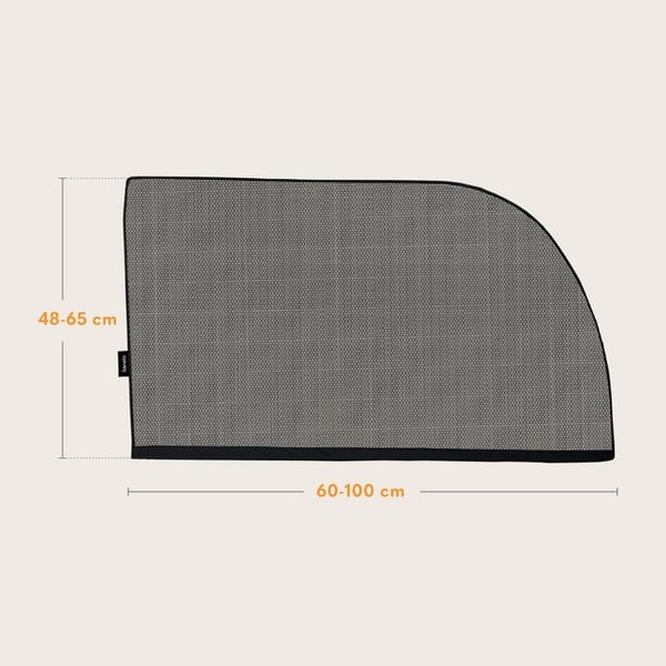 2 x Bilsolskydd 65x100 cm LIONELO Sunblocker - Täcker 100% av fönstret - Universell - UV-skydd