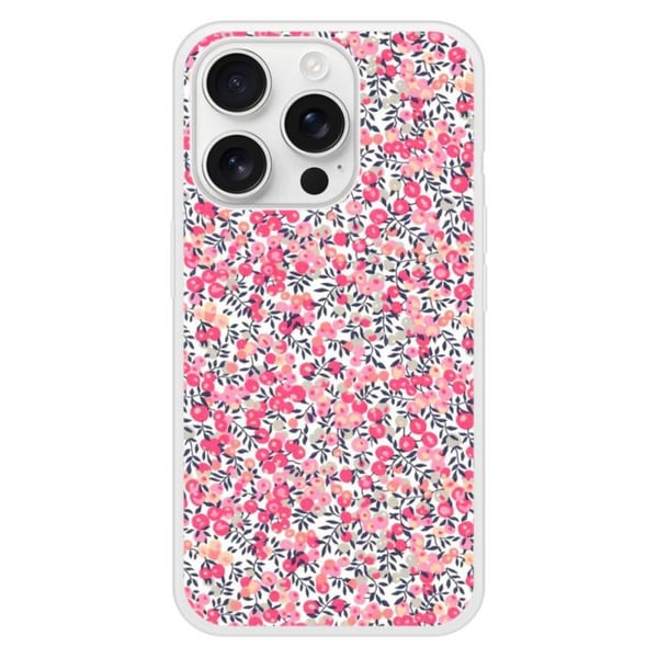 Förstärkt silikonetui med tryck kompatibel med Apple iPhone 16 Pro Liberty Wiltshire Rose