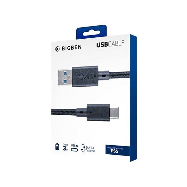 USB-kabel - NACON - PS5 - 300 cm - USB-C - Opladning og dataoverførsel