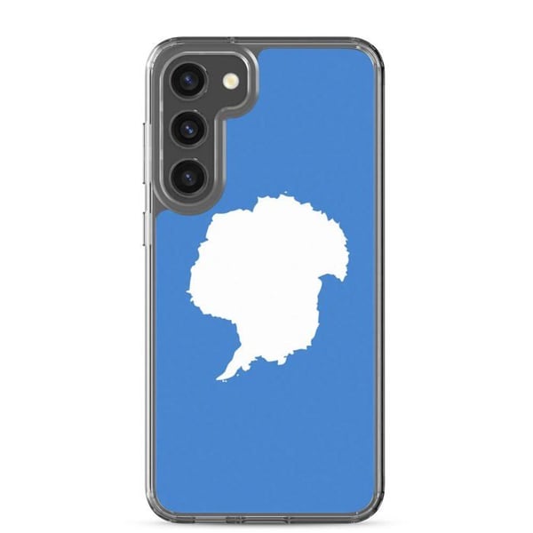 Telefonfodral – Antarktisflagga – Kompatibel med Samsung Galaxy S23 Ultra – Mjukt fodral – Slagtålig och stötsäker – Pixelforma