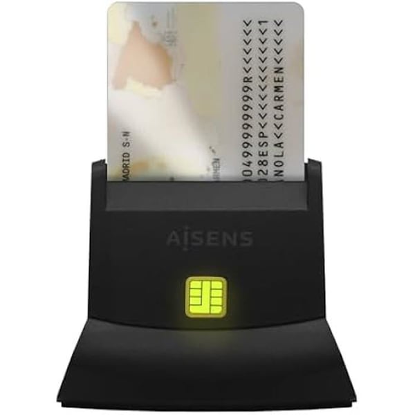 Korthållare - AISENS - DNI - Svart - USB - 3 års garanti