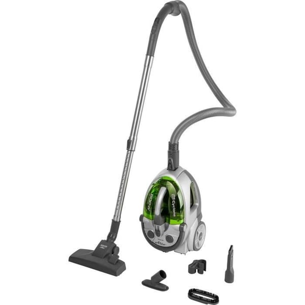Påslös dammsugare - SENCOR - SVC 730GR-EUE2 - 800 W ECO motor - 76 dBA - 1,5 L - Cyklonsystem - Silver / Grön