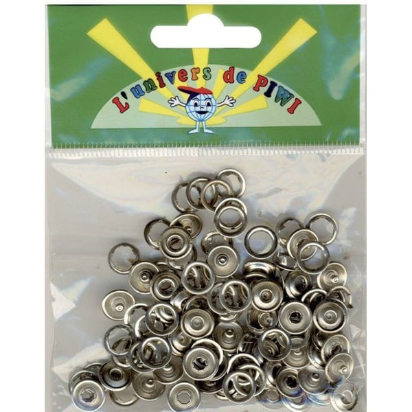 Graine Créative - Silvertryckknappar Ø 10mm 50 stycken
