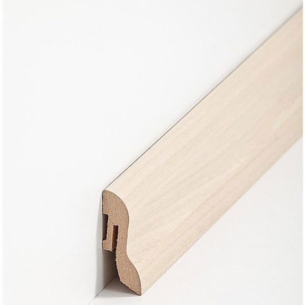 PROVISTON MDF-sockel 20 x 40 x 2500 mm lönn för att limma, skruva &amp; spik, klämma Belagd MDF kärna 25 meter | 10 stycken